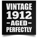 112th Birthday Vintage 1912 Aged Perfectly - Poster Square