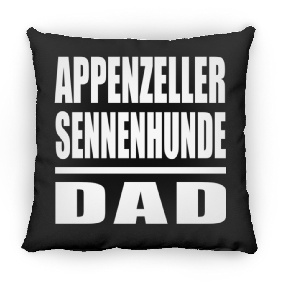 Appenzeller Sennenhunde Dad - Throw Pillow Black