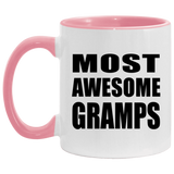 Most Awesome Gramps - 11oz Accent Mug Pink