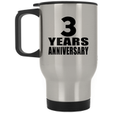 3rd Anniversary 3 Years - Silver Travel Mug