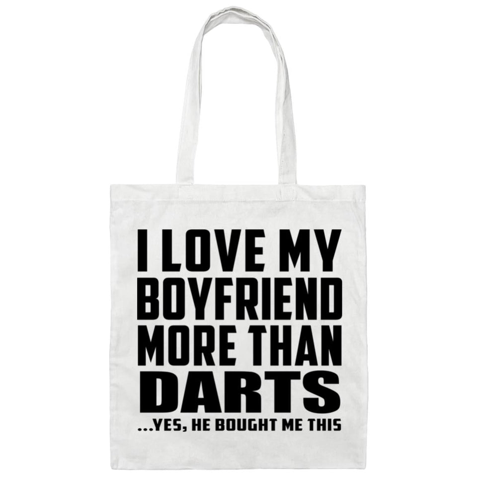 I Love My Boyfriend More Than Darts - Tote Bag White