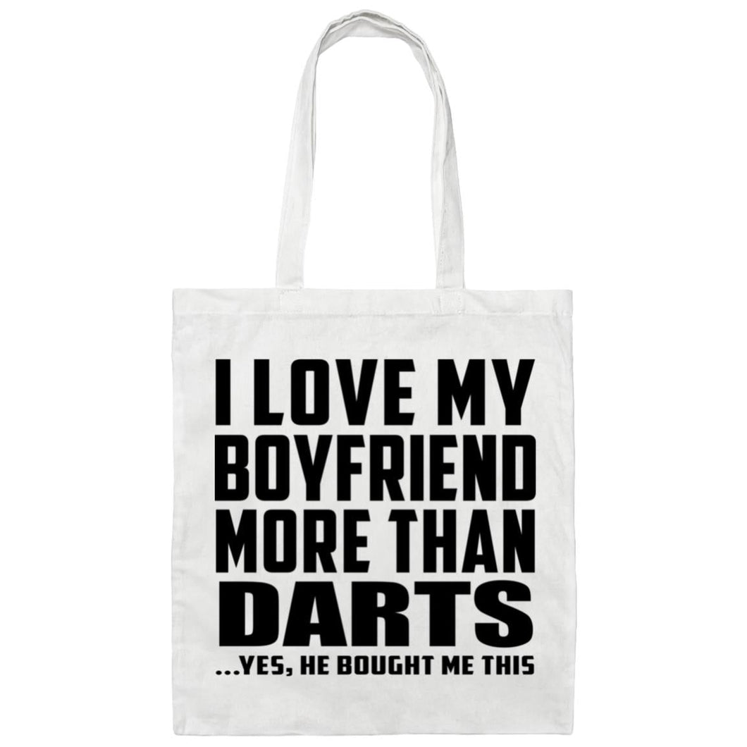 I Love My Boyfriend More Than Darts - Tote Bag White