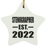 Stenographer Established EST. 2022 - Star Ornament