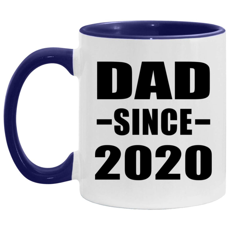 Dad Since 2020 - 11oz Accent Mug Purple