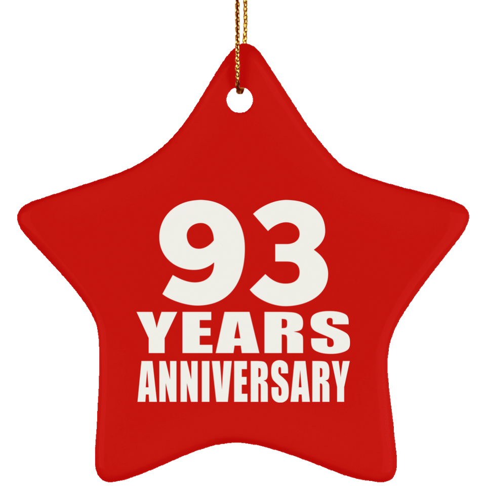 93rd Anniversary 93 Years - Star Ornament