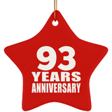 93rd Anniversary 93 Years - Star Ornament