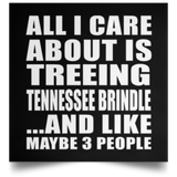 All I Care About Is Treeing Tennessee Brindle - Poster Square