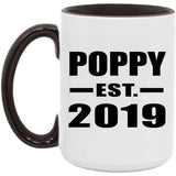Poppy Established EST. 2019 - 15oz Accent Mug Black