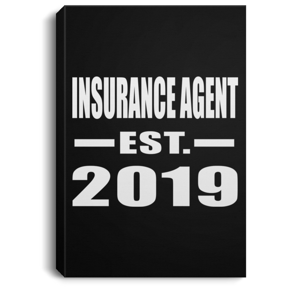 Insurance Agent Established EST. 2019 - Canvas Portrait