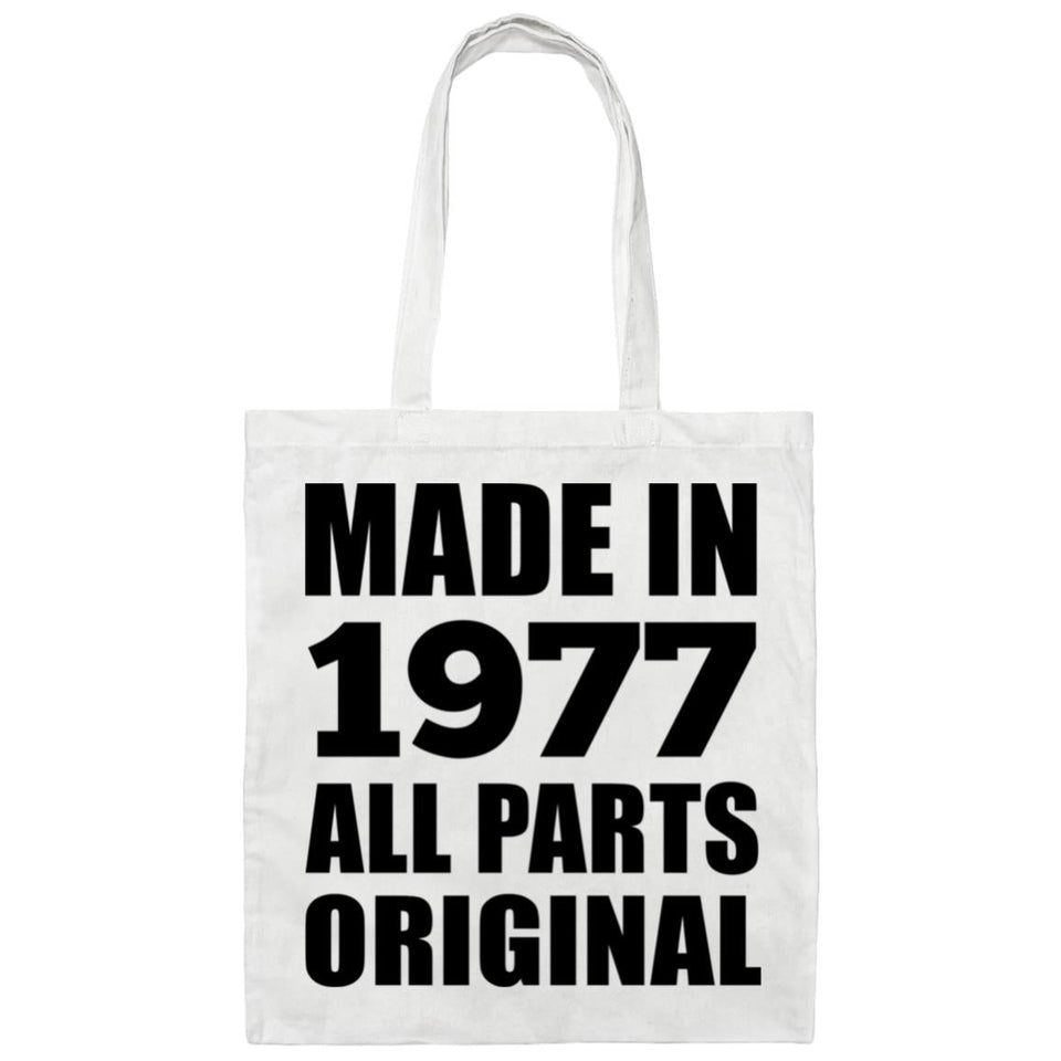 47th Birthday Made in 1977 All Parts Original - Tote Bag White