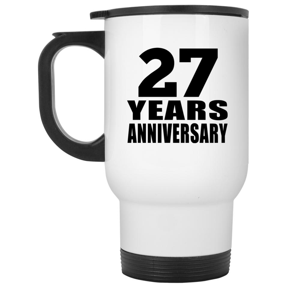 27th Anniversary 27 Years - White Travel Mug