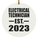 Electrical Technician Established EST. 2023 - Circle Ornament
