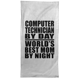 Computer Technician By Day World's Best Mom By Night - Hand Towel