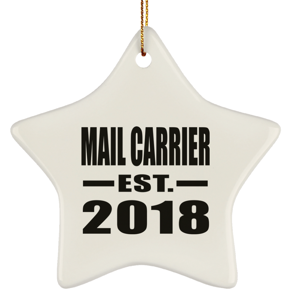 Mail Carrier Established EST. 2018 - Star Ornament