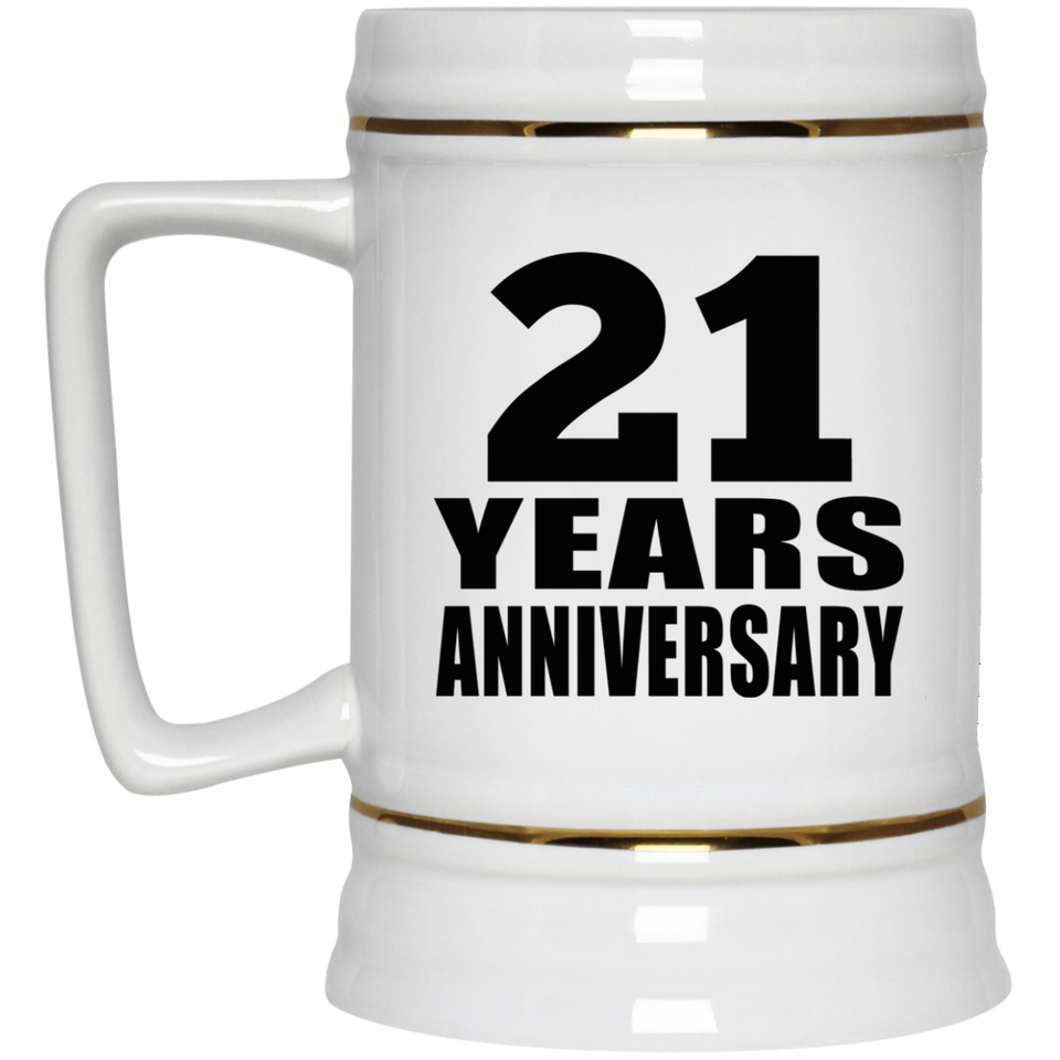 21st Anniversary 21 Years - Beer Stein