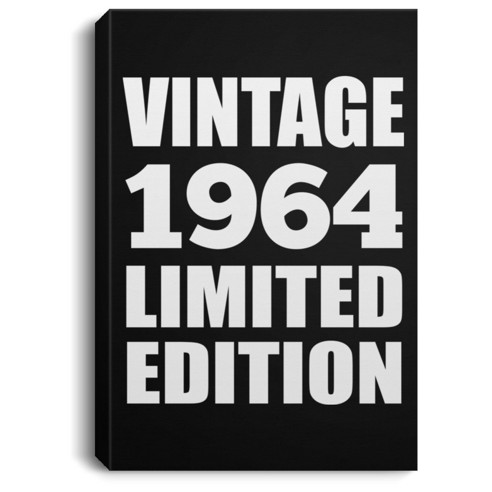 60th Birthday Vintage 1964 Limited Edition - Canvas Portrait