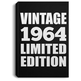 60th Birthday Vintage 1964 Limited Edition - Canvas Portrait