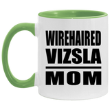 Wirehaired Vizsla Mom - 11oz Accent Mug Green