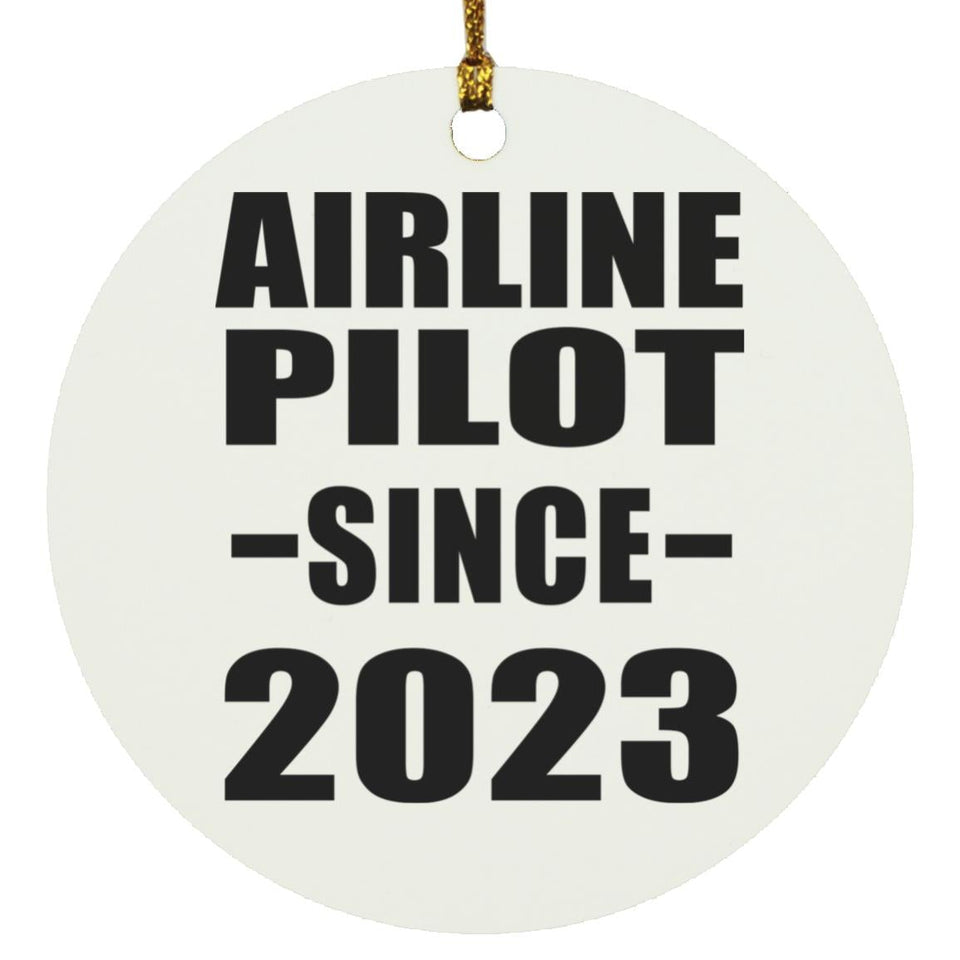 Airline Pilot Since 2023 - Circle Ornament