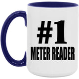Number One #1 Meter Reader - 15oz Accent Mug Purple
