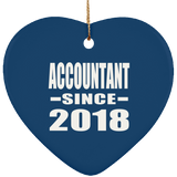 Accountant Since 2018 - Heart Ornament