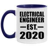 Electrical Engineer Established EST. 2020 - 11oz Accent Mug Purple