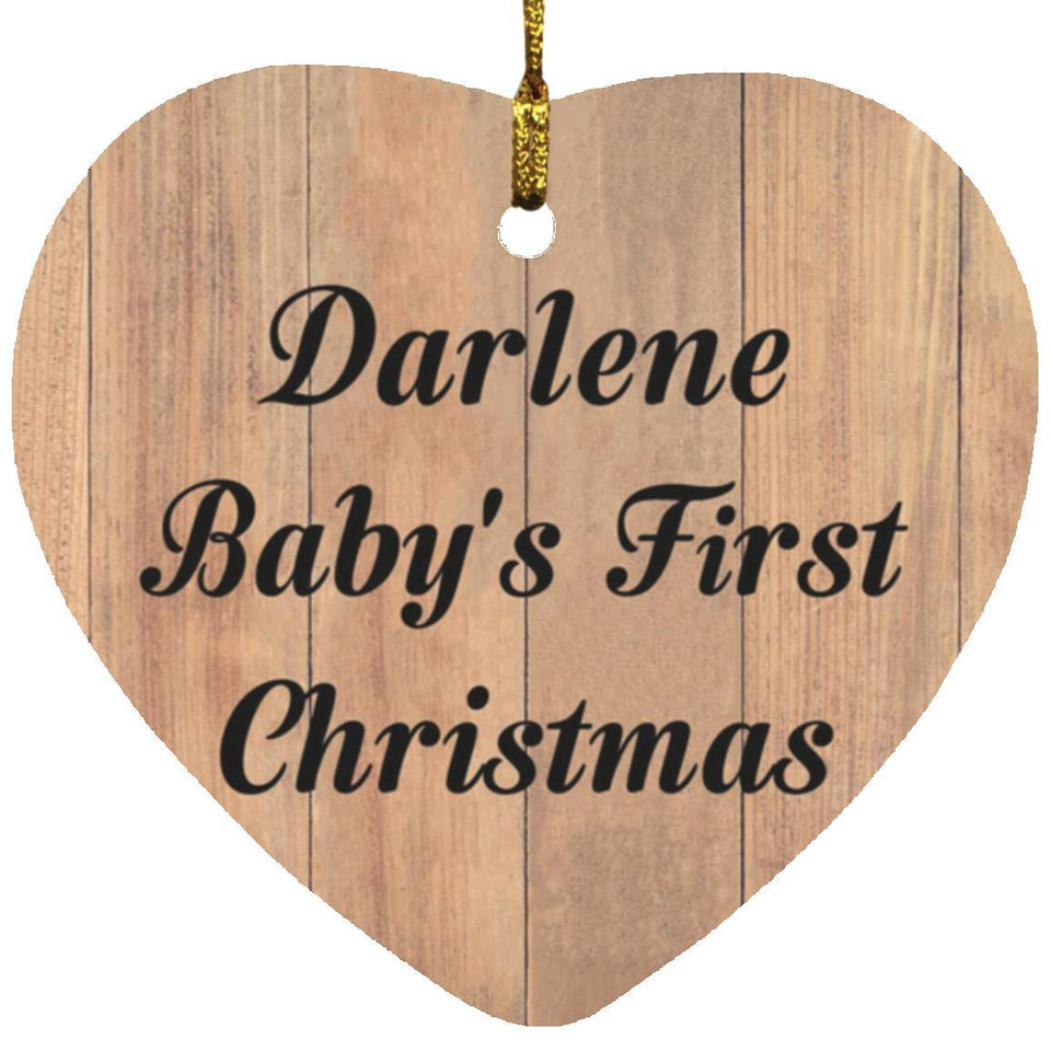 Darlene Baby's First Christmas - Heart Ornament C
