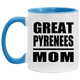 Great Pyrenees Mom - 11oz Accent Mug Blue