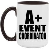 A+ Event Coordinator - 15oz Accent Mug Black