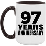 97th Anniversary 97 Years - 15oz Accent Mug Black