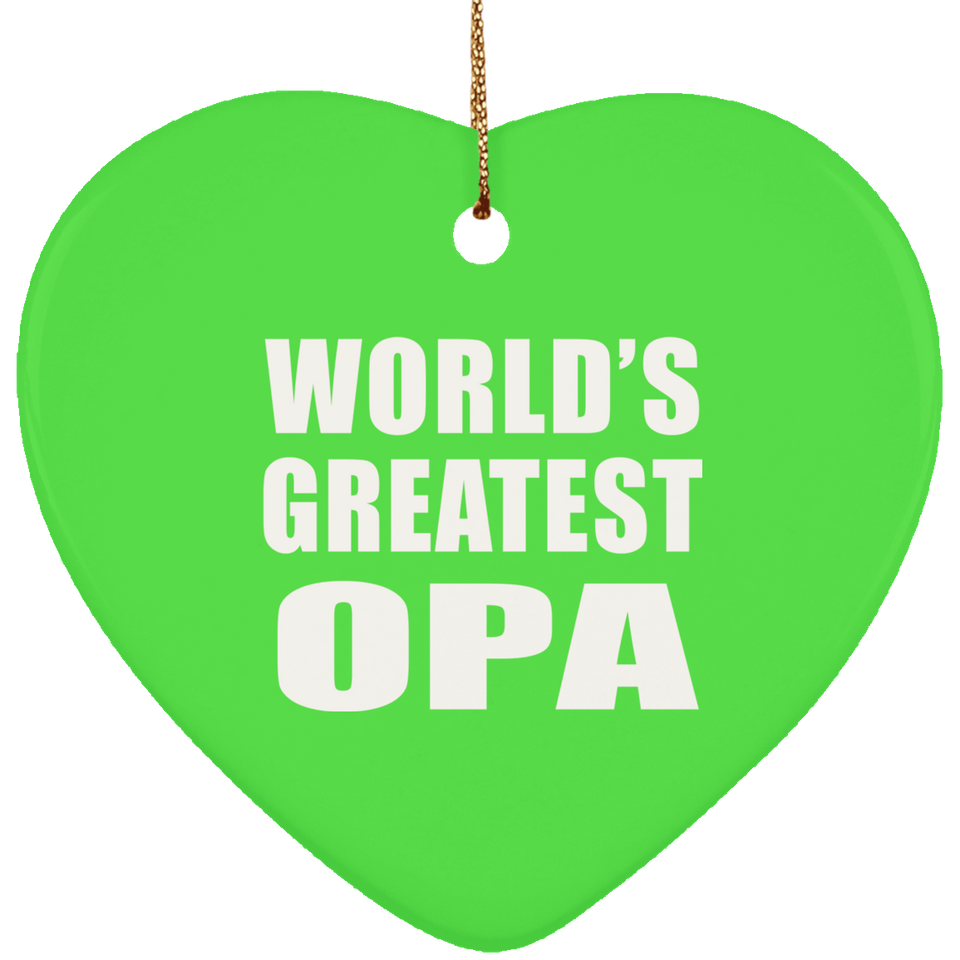 World's Greatest Opa - Heart Ornament