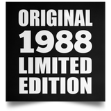 36th Birthday Original 1988 Limited Edition - Poster Square