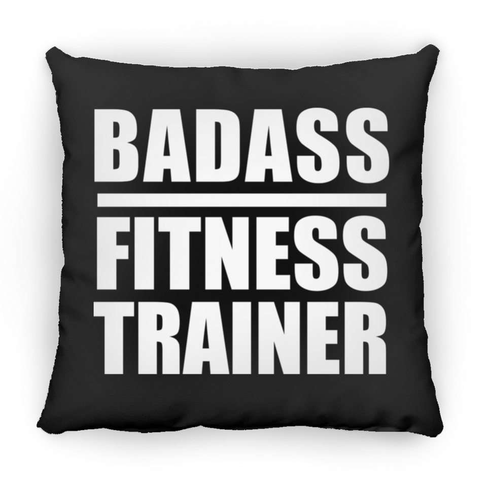 Badass Fitness Trainer - Throw Pillow Black