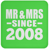 16th Anniversary Mr & Mrs Since 2008 - Drink Coaster