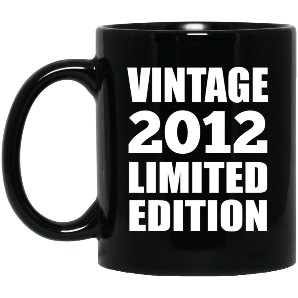 12th Birthday Vintage 2012 Limited Edition - 11oz Coffee Mug Black
