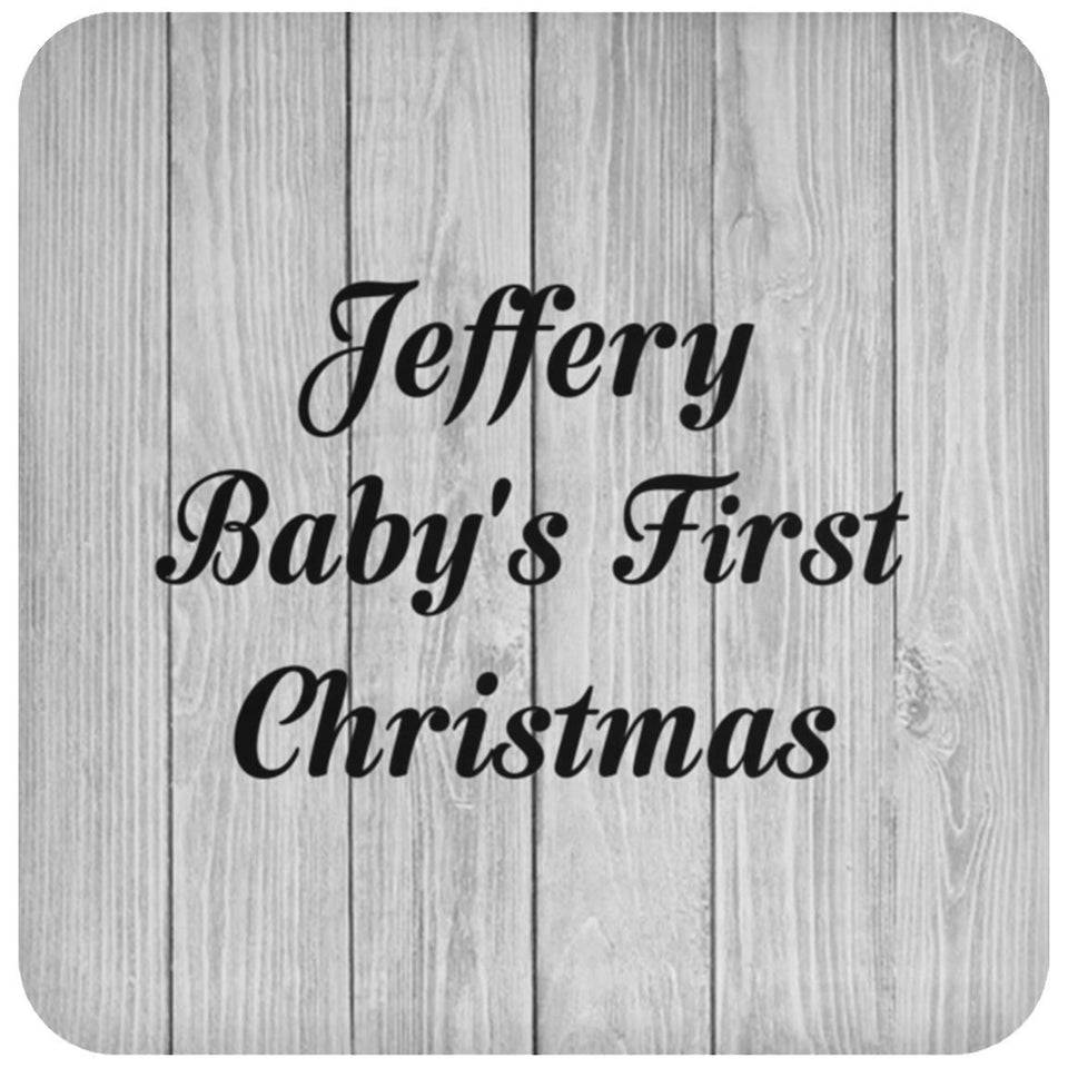 Jeffery Baby's First Christmas - Drink Coaster F