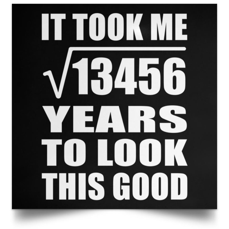 116th Birthday Took Square Root of 13456 Years To Look Good - Poster Square