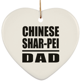 Chinese Shar-Pei Dad - Heart Ornament