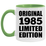 39th Birthday Original 1985 Limited Edition - 11oz Accent Mug Green