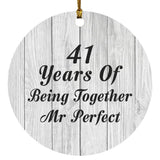 41st Anniversary 41 Years Of Being Mr Perfect - Circle Ornament F