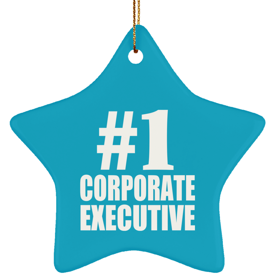 Number One #1 Corporate Executive - Star Ornament