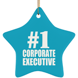 Number One #1 Corporate Executive - Star Ornament