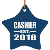 Cashier Established EST. 2018 - Star Ornament