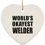 World's Okayest Welder - Heart Ornament