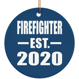 Firefighter Established EST. 2020 - Circle Ornament