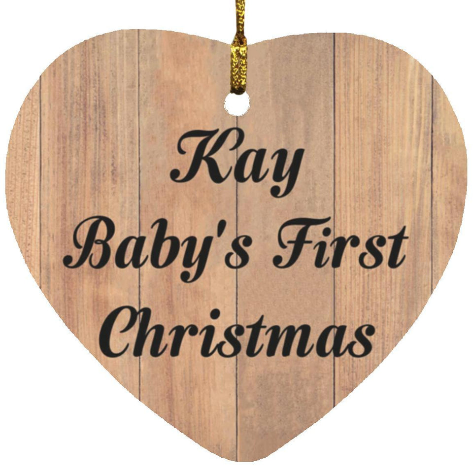 Kay Baby's First Christmas - Heart Ornament C
