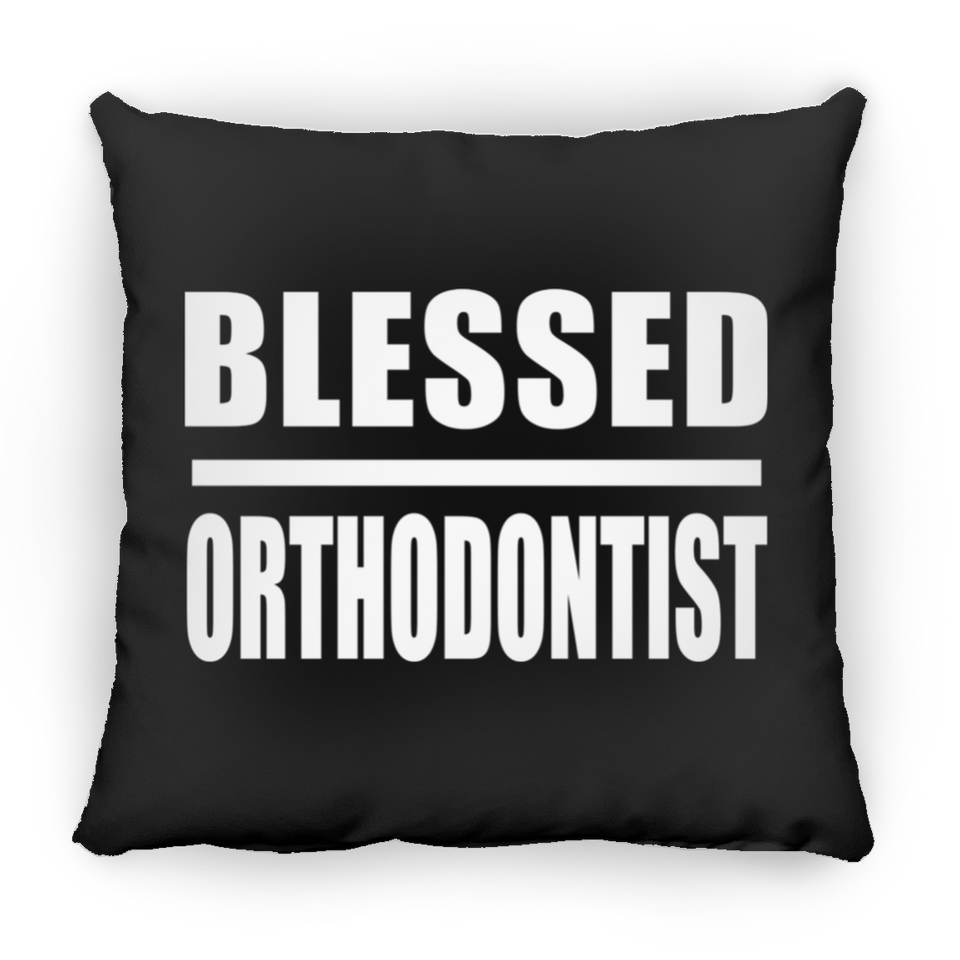Blessed Orthodontist - Throw Pillow Black