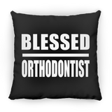 Blessed Orthodontist - Throw Pillow Black