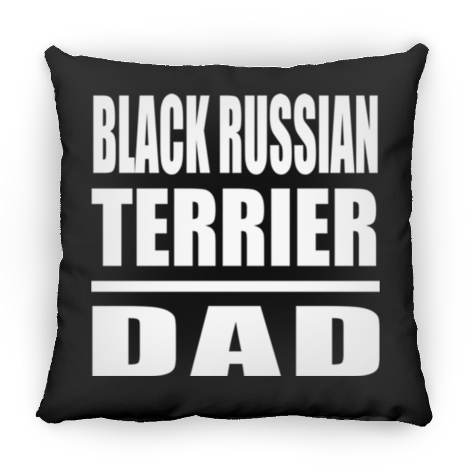 Black Russian Terrier Dad - Throw Pillow Black