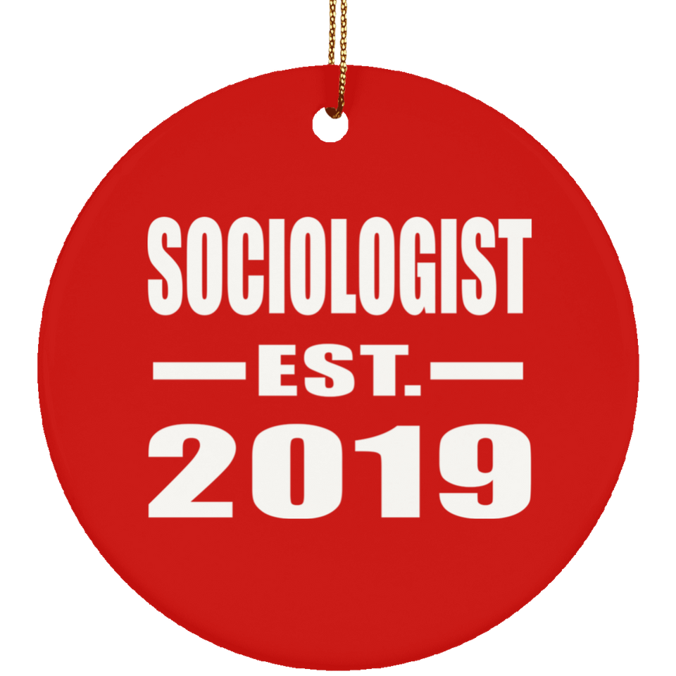 Sociologist Established EST. 2019 - Circle Ornament